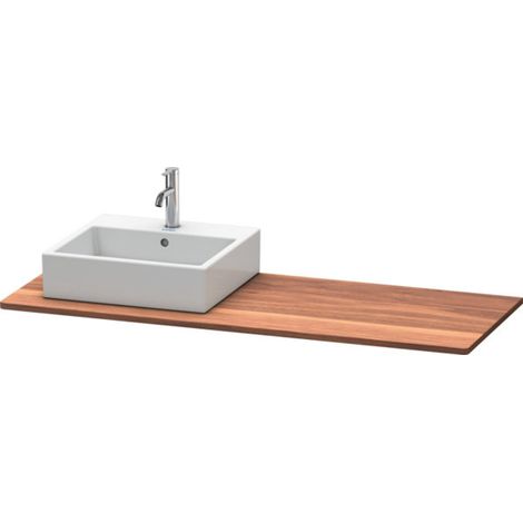 Duravit XSQUARE consolle in legno massello 20x1400x550mm con intagli a sinistra in massello di noce (1/2)