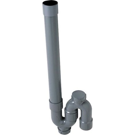 Wirquin – Siphon de machine à laver 40mm – PVC – Sortie verticale – Bouchon de dégorgement inclus – Installation simple et efficace (1/4)