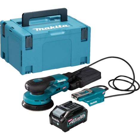 Makita BO 003 CGM101 Ponceuse excentrique sans fil 40 V max. 125 mm 3,0 mm course Brushless + 1x batterie 4,0 Ah + Makpac - sans chargeur (1/5)