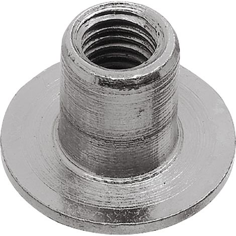 Hülsenmutter Flachkopf M 6x15 Stahl vernickelt (1/3)