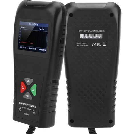 Analyseur d'alternateur 6V/12V/24V, testeur de batterie avec écran TFT 2,8 pouces, diagnostic auto, moto, bateau et marine (1/5)