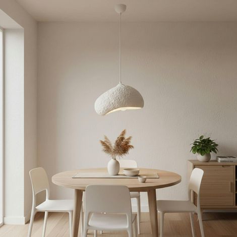 Suspension blanche design organique 32 cm NOXIS (1/5)