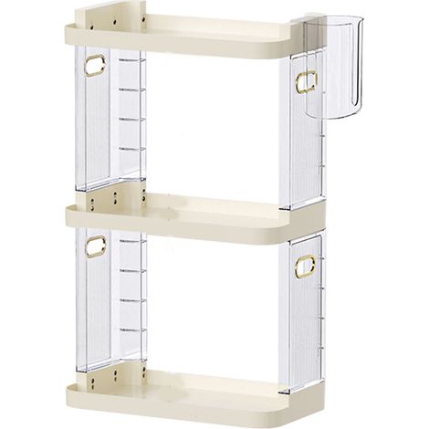 Range parfums et maquillage 3 niveaux 40x22x65cm, étagère de rangement cosmétique élégante facile à installer pour coiffeuse plan de travail salle de bain (1/5)