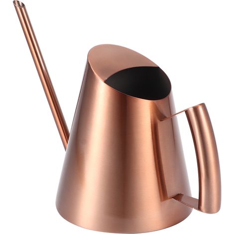 Arrosoir domestique en acier inoxydable pour plantes vertes et fleurs, pot de jardin, bouilloire, couleur bronze. (1/5)