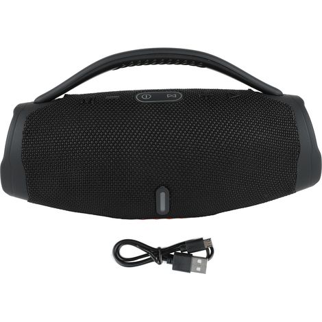 Enceinte Bluetooth RGB Étanche, Autonomie Prolongée, Portable pour Extérieur, Noir (1/5)