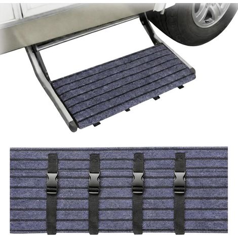 Tapis de Marchepied pour Camping Car,Antidérapant Tapis de Sol pour Camping Car,Universel,Réglable,Bleu Gris (1/5)