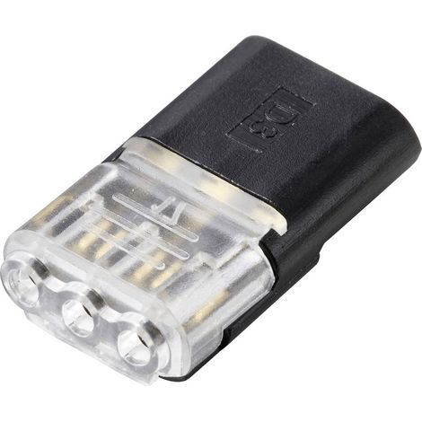 TRU COMPONENTS TC-14376136 Raccord rapide flexible: 0.35-0.75 mm² rigide: 0.35-0.75 mm² Nombre de pôles: 3 30 pc(s) noi (1/4)