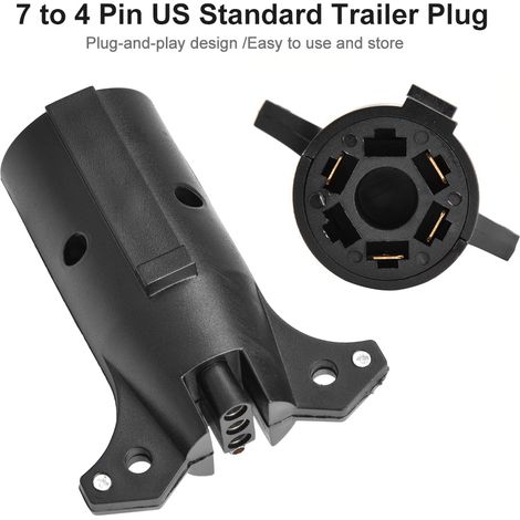 12V 7- auf 4-poliger US-Standard-LKW-Adapterstecker für Anhängerbeleuchtung, Traktorkabelstecker, Stecker/Buchse (1/5)