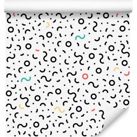Papel pintado geométrico y estampado de colores para salón y dormitorio, 50x1000 cm. (1/5)