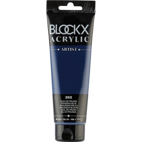 Peinture acrylique - Bleu de Prusse - 262 - BLOCKX Artist - Qualité beaux-arts - Tube 120ml