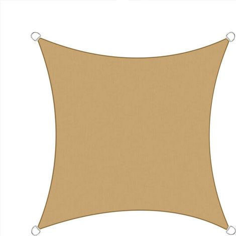 2x2m Sun Sail Shade Square Awning Canopy Garden Sun Cover Patio Sunscreen - Sand (1/3)