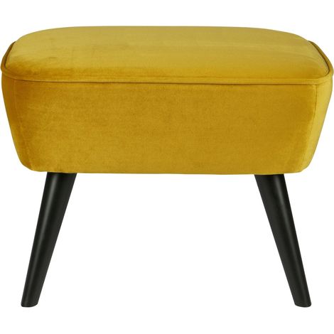 Repose-pieds en velours - Ocre - SARA (1/5)