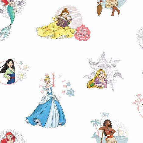 Papier peint mural Princesses Disney Blanc (1/5)