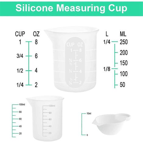 7-teiliges Silikon-Messbecher-Set