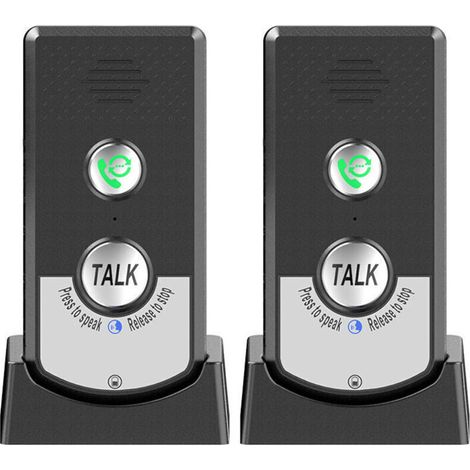 Interphone Sans Fil Lot de 2 – Communication Bidirectionnelle – Portée 1000m – Autonomie 1 Semaine – Réglage Son 3 Niveaux (1/4)