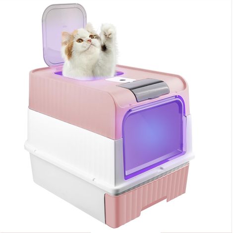 Bac à Litiere Chat Autonettoyante,Maison de Toilette pour Chat,Bac à Litière Autonettoyante,Litière Automatique Autonettoyant pour Chats (1/5)