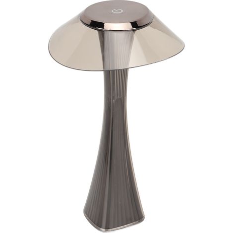 Berührungsempfindliche LED-Stehlampe mit USB-Ladefunktion, Nachtlicht mit 3 Beleuchtungsmodi, rauchgrau für Wohn-/Schlafzimmer (1/5)