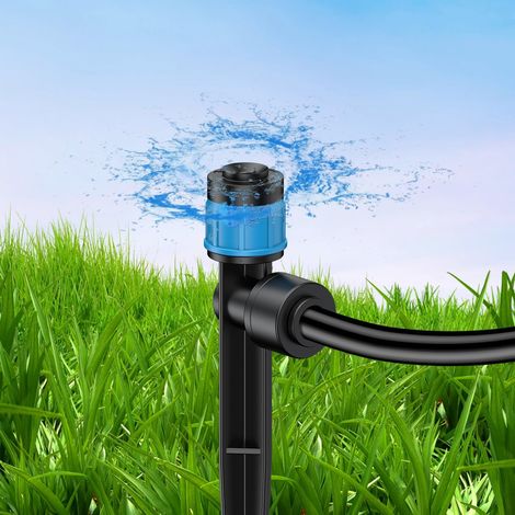 Pawfly 60 Pieces Snap On Drippers with 360° Adjustable Flow Sprinkler with Stake for 6mm Hose (1/5)