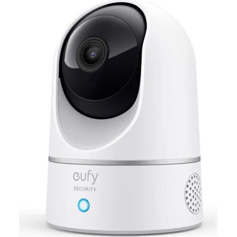 Eufy Indoor Cam 2K Pan Tilt Blanca Cámara de Seguridad para Interiores