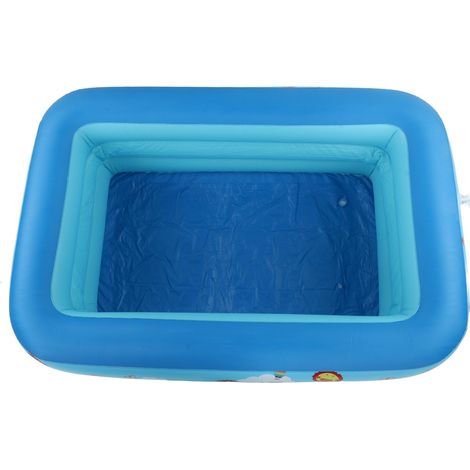 Quadratisches, aufblasbares Familienbecken mit Zoo-Motiven für Kinder, Kleinkinder und Erwachsene, ideal für den Einsatz im Freien, im Garten oder Hof. (1/4)