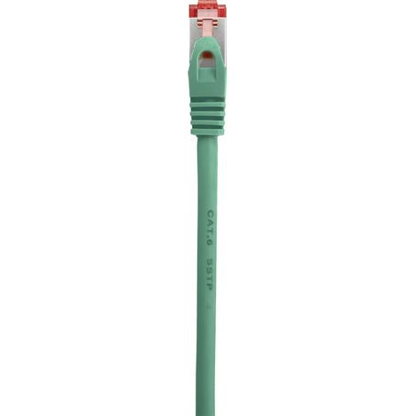 Trywise RF-5276310 RJ45 Câble réseau, câble patch CAT 6 S/FTP 15.00 m vert avec cliquet d'encastrement, contacts dorés, ignifuge 1 pc(s) X269332 (1/4)