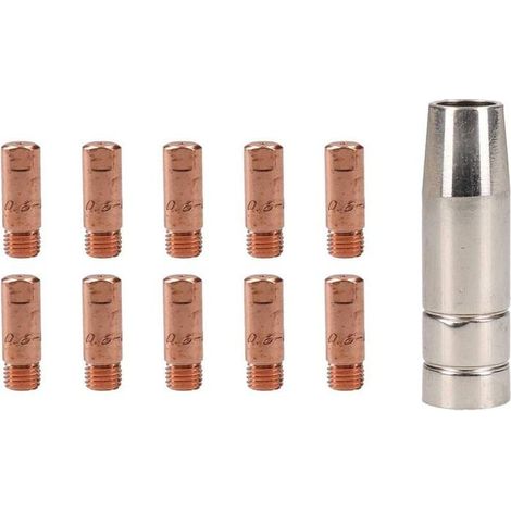 Cebora 130&110 encliqueter 130 1x linceul/ajutage & 10x0.6mm Bouts de soudure (1/3)