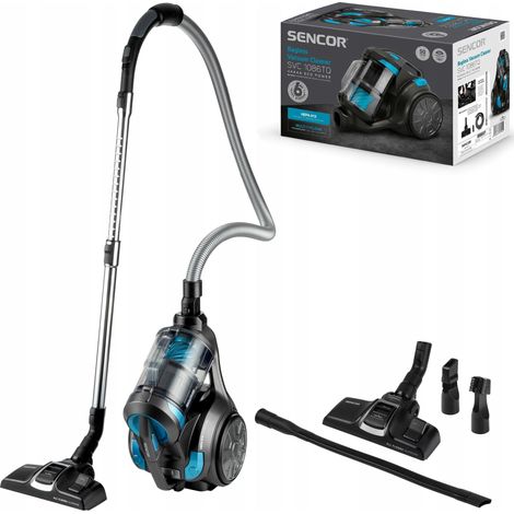 Sencor SVC 1086TQ aspiradora negra azul potente