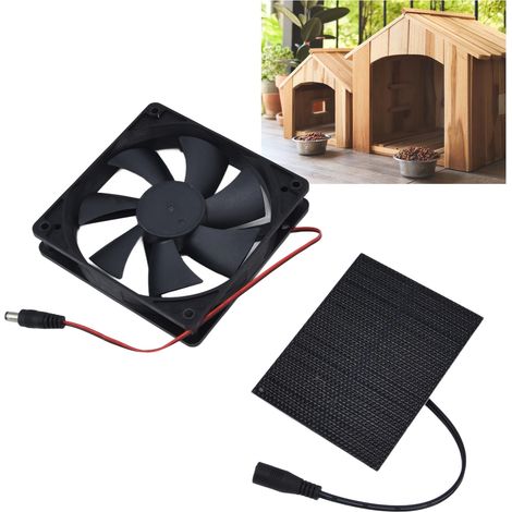 Ventilateur solaire 3W, extracteur d'air 6 pouces, pour toilettes ou niche pour animaux. (1/5)