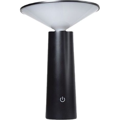 Lampe de Table Sans Fil, Lampe de Table Rechargeable USB, LED Lampe de Chevet Sans fil Tactile Dimmable, 3 Couleurs, Pour Restaurant, Chambre, Extérieur, Noir [Classe énergétique E] (1/5)