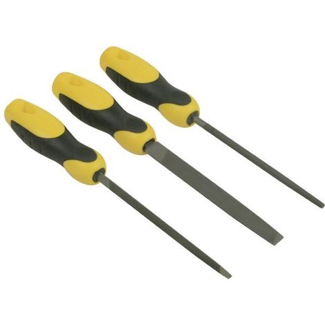 Jeu de 3 limes batardes STANLEY - 150 mm