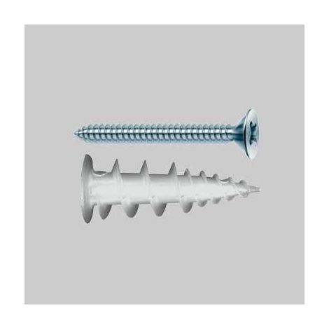 Tassello autoforante con vite per cartongesso spv 6x37 mm - vite 4x30 conf. da 100 pz