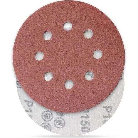 150 Schleifscheiben, Schleifscheiben, Körnung 125 mm, ideal zum Schleifen/Polieren/Entrosten, HSDPS5M100, 100er-Packung (1/5)