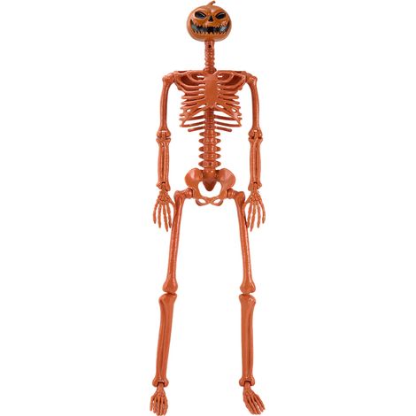 Halloween Posable Pumpkin Skeleton Decoration 26cm W x 93cm H (1/5)