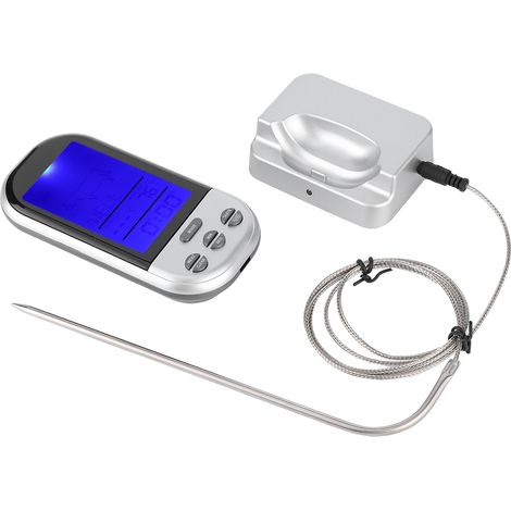 Digitales kabelloses Lebensmittelthermometer mit Sonde für Backofen, Grill und Küche (1/5)