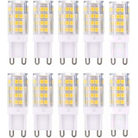 Ampoule LED G9, lumière neutre, 5 W, équivalent à une ampoule halogène de 40 W, 420 lumens, non variable, lot de 10 [Classe énergétique A+] (1/5)
