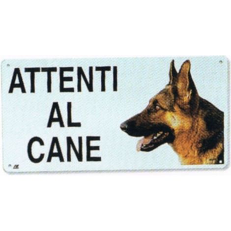 PLACA ATENCION AL PERRO PASTOR ALEMAN