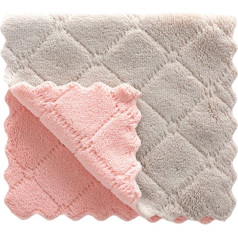 paños de microfibra, de alta absorción, con estampado a cuadros, para la vajilla de cocina. (1/5)