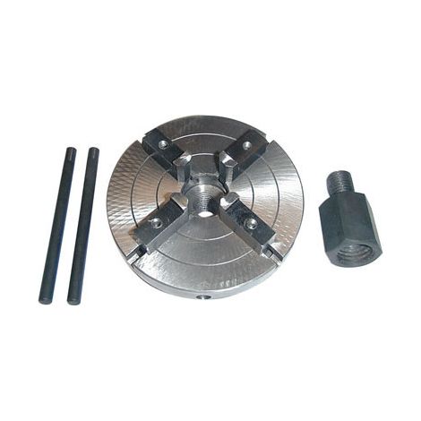 Güde – Mandrin 4 mors intérieurs pour tour à bois Ø 150 mm – Plage de serrage 8-170 mm – Filetage M18 – Fonte