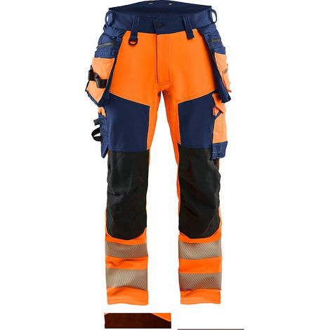 Pantalon de travail haute visibilité stretch 4D 1122 - Orange/Marine XS - FR(38) - SE(C44) - Courtes
