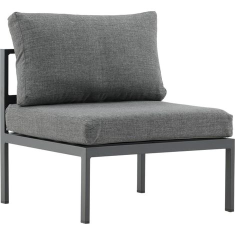 Module Canapé de Jardin "Copacabana" 74cm Noir (1/5)