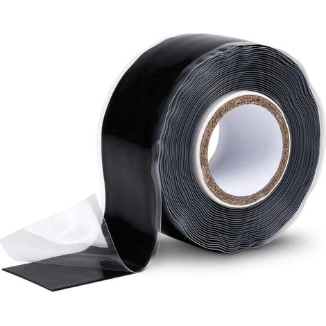 Ruban silicone isolant adhesif 25 mm x 3 m - ruban silicone noir - ruban adesif etanche (1/5)