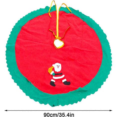 Décorations saisonnières et de fête décoration de Noël créative 90cm jupe de sapin de Noël ornements décoration sapin de Noël tablier rouge Père Noël (1/2)