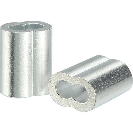 carte d'approvisionnement 50 pièces 3 mm 1/8 pouce câble fil acier manchon clip boucle de sertissage