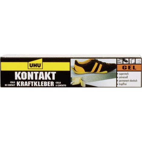 Adhesivo contacto UHU kontakt kraftkleber gel sin goteo elástico
