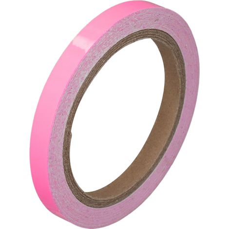 Ruban adhésif phosphorescent de 10 m de long, se charge sous lumière noire ultraviolette, ruban fluorescent pour murs lisses et escaliers, 20 mm de large, rose. (1/5)