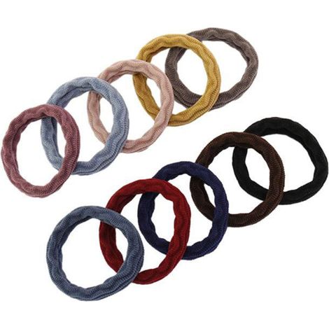 Lot de 60 élastiques cheveux multicolores, assortis, accessoires coiffure