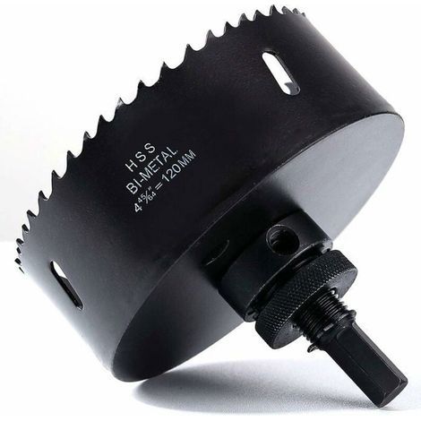 120-mm-Bimetall-Lochsäge, M42-HSS-Bimetall-Kernbohrer mit Zentrierbohrer für Schwerlastbohrungen (1/5)