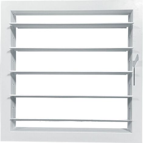 Grille d'aération à lamelles mobiles, inox, sortie d'air, grille d'aération externe pour conduits d'aération de sèche-linge (ouvertures 250250 mm) (1/4)