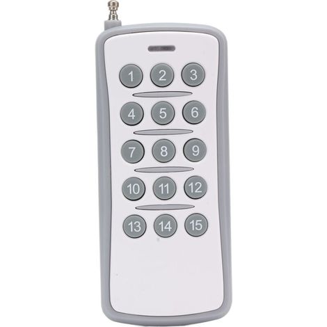 433-MHz-Fernbedienungsschalter, 15-Tasten-Codierungsmethode, Fernbedienungsbatterie und universeller Ersatz für ABS-Fernbedienungen.