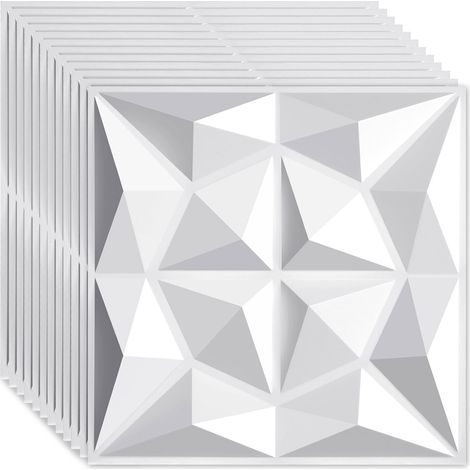 TolleTour Paneles murales 3D Diamante Blanco 30×30 cm PVC – Instalación personalizada (1/5)